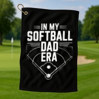 Softball Team Dad In My Softball Dad Era Softball Dad Pride Meaningful Gift Golf Towel