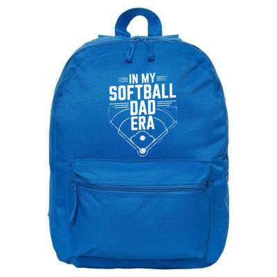 Softball Team Dad In My Softball Dad Era Softball Dad Pride Meaningful Gift 16 in Basic Backpack