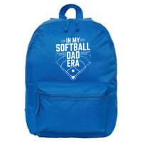 Softball Team Dad In My Softball Dad Era Softball Dad Pride Meaningful Gift 16 in Basic Backpack