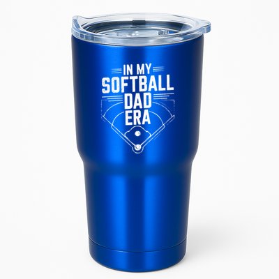 Softball Team Dad In My Softball Dad Era Softball Dad Pride Meaningful Gift Tumbler