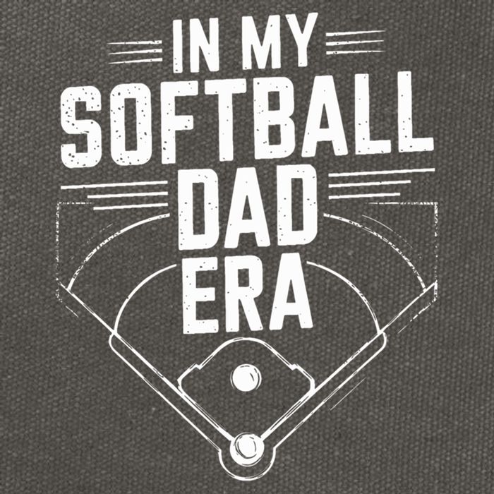 Softball Team Dad In My Softball Dad Era Softball Dad Pride Meaningful Gift Cotton Canvas Backpack