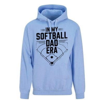 Softball Team Dad In My Softball Dad Era Softball Dad Pride Meaningful Gift Unisex Surf Hoodie