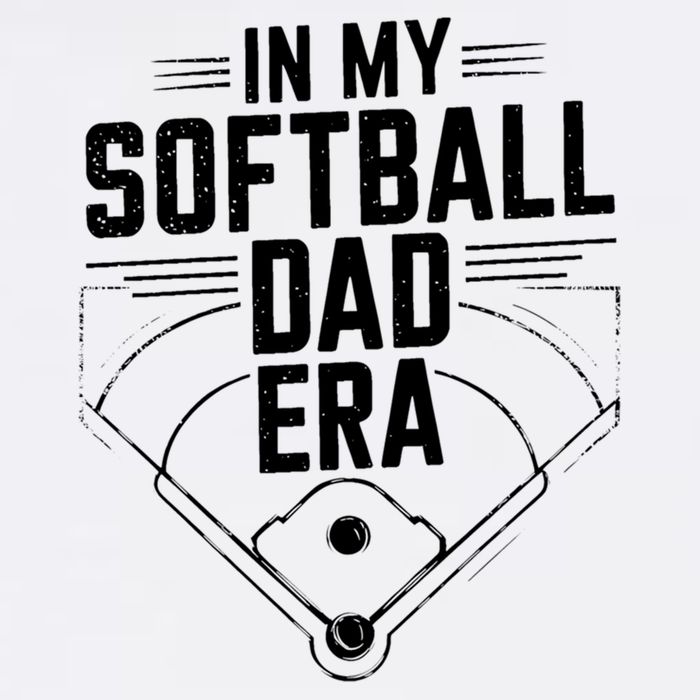 Softball Team Dad In My Softball Dad Era Softball Dad Pride Meaningful Gift Garment-Dyed Sweatshirt
