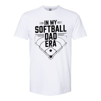 Softball Team Dad In My Softball Dad Era Softball Dad Pride Meaningful Gift Softstyle CVC T-Shirt