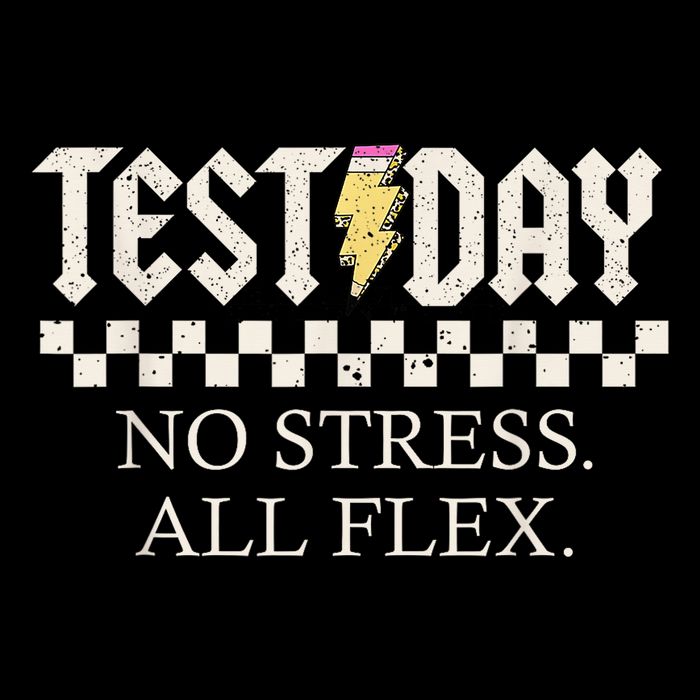 State Testing Day Motivation No Stress All Flex Drawstring Bag