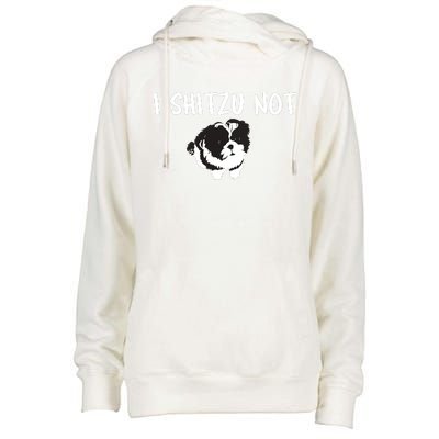 Shih Tzu Dog Owner Funny I Shitzu Not Womens Funnel Neck Pullover Hood