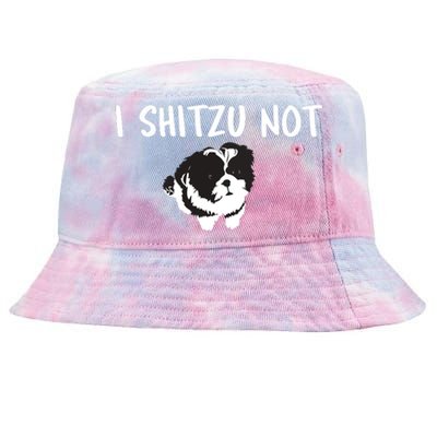 Shih Tzu Dog Owner Funny I Shitzu Not Tie-Dyed Bucket Hat