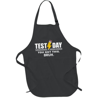 State Testing Day Motivation You Got This Bruh No Cap Full-Length Apron With Pockets