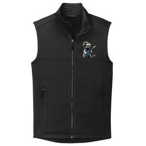 Shih Tzu Dog Playing Electric Guitar Rock Collective Smooth Fleece Vest