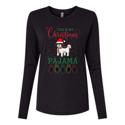 Shih Tzu Dog Xmas Light Funny This Is My Christmas Pajama Meaningful Gift Womens Cotton Relaxed Long Sleeve T-Shirt