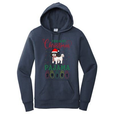 Shih Tzu Dog Xmas Light Funny This Is My Christmas Pajama Meaningful Gift Women's Pullover Hoodie