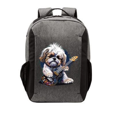 Shih Tzu Dog Playing Electric Guitar Rock Vector Backpack