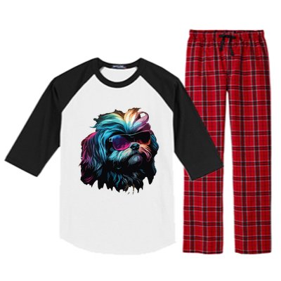 Shih Tzu Dogs Shih Tzus Raglan Sleeve Pajama Set