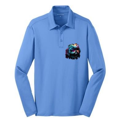 Shih Tzu Dogs Shih Tzus Silk Touch Performance Long Sleeve Polo