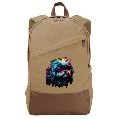 Shih Tzu Dogs Shih Tzus Cotton Canvas Backpack