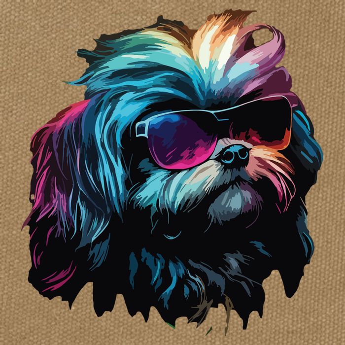 Shih Tzu Dogs Shih Tzus Cotton Canvas Backpack