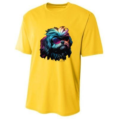 Shih Tzu Dogs Shih Tzus Youth Performance Sprint T-Shirt