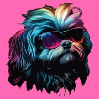 Shih Tzu Dogs Shih Tzus Stripe Pom Pom Beanie