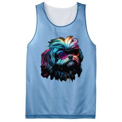 Shih Tzu Dogs Shih Tzus Mesh Reversible Basketball Jersey Tank