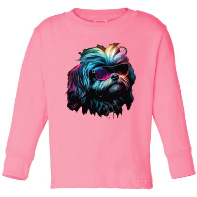 Shih Tzu Dogs Shih Tzus Toddler Long Sleeve Shirt