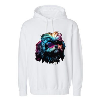 Shih Tzu Dogs Shih Tzus Garment-Dyed Fleece Hoodie