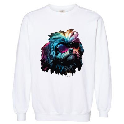 Shih Tzu Dogs Shih Tzus Garment-Dyed Sweatshirt