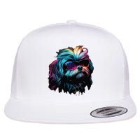Shih Tzu Dogs Shih Tzus Flat Bill Trucker Hat