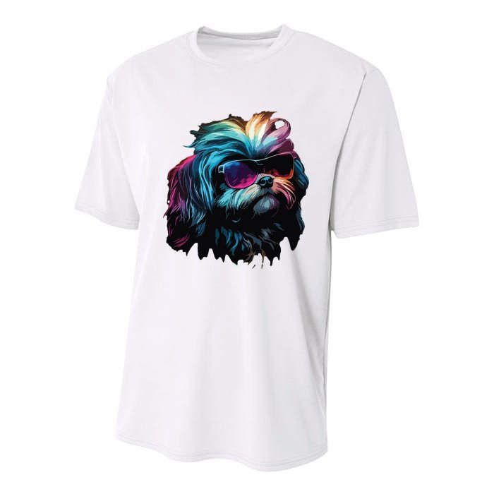 Shih Tzu Dogs Shih Tzus Youth Performance Sprint T-Shirt