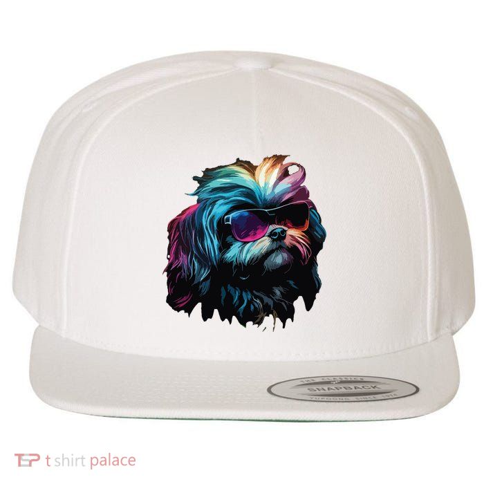 Shih Tzu Dogs Shih Tzus Wool Snapback Cap