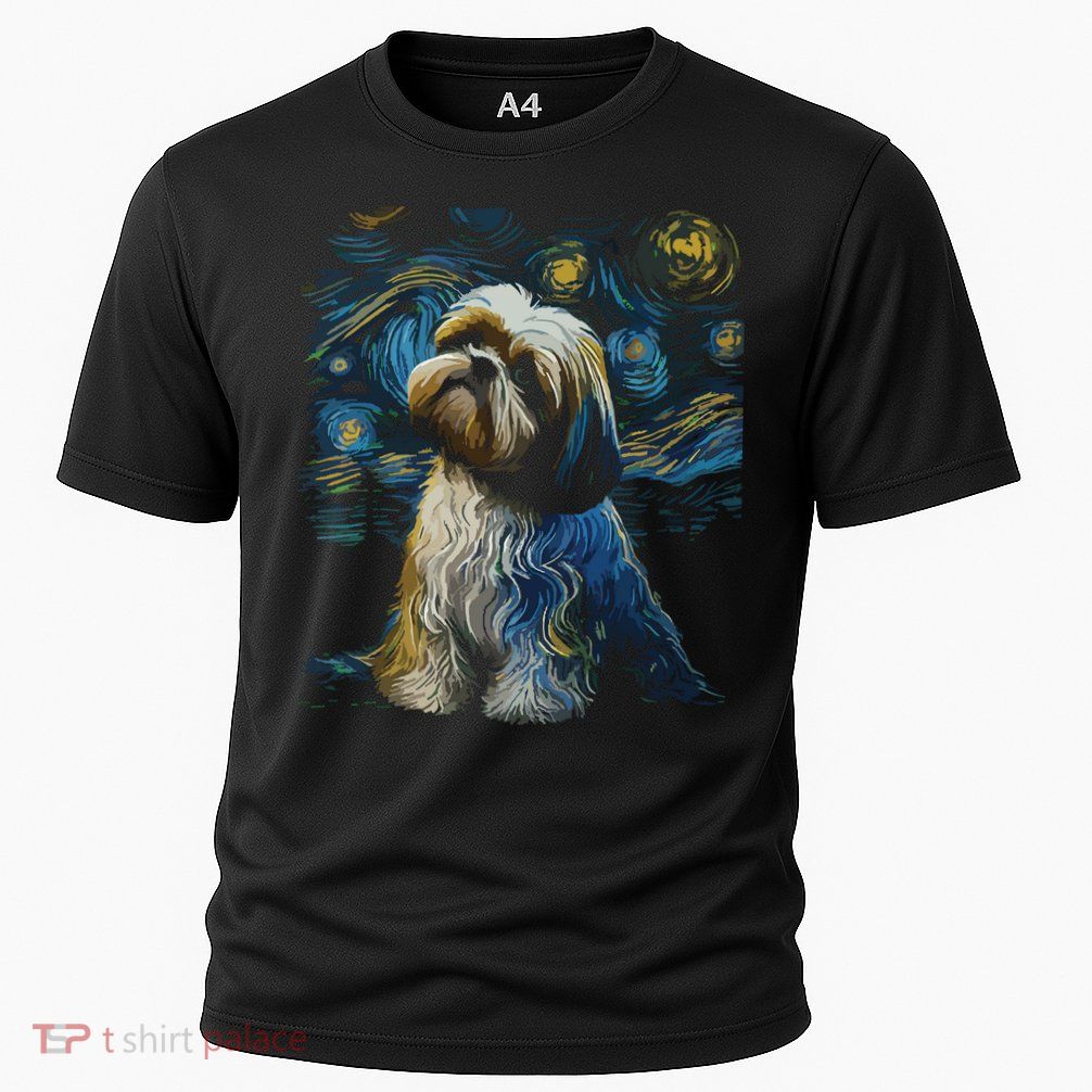 Shih Tzu Dog Starry Night Dogs Lover Gifts Graphic Performance Shirt