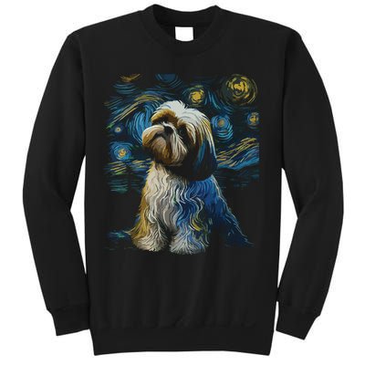 Shih Tzu Dog Starry Night Dogs Lover Gifts Graphic Sweatshirt