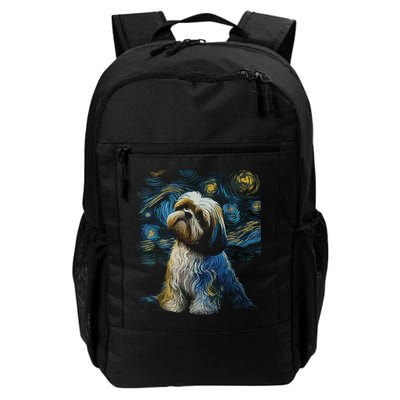 Shih Tzu Dog Starry Night Dogs Lover Gifts Graphic Backpack