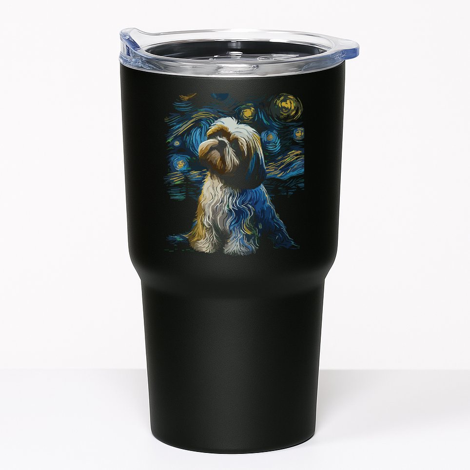 Shih Tzu Dog Starry Night Dogs Lover Gifts Graphic Tumbler