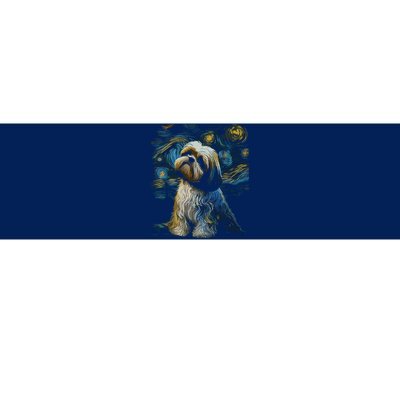 Shih Tzu Dog Starry Night Dogs Lover Gifts Graphic Bumper Sticker