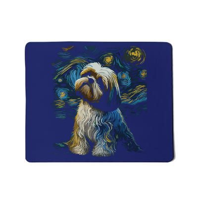 Shih Tzu Dog Starry Night Dogs Lover Gifts Graphic Mousepad