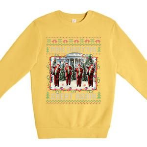 Santa Trump Dance Make Christmas Great Again Ugly Sweater Premium Crewneck Sweatshirt