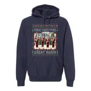 Santa Trump Dance Make Christmas Great Again Ugly Sweater Premium Hoodie