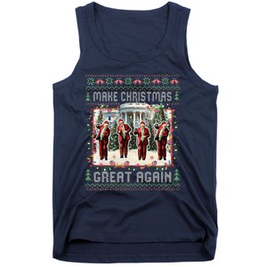 Santa Trump Dance Make Christmas Great Again Ugly Sweater Tank Top