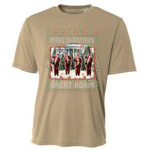 Santa Trump Dance Make Christmas Great Again Ugly Sweater Cooling Performance Crew T-Shirt