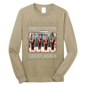 Santa Trump Dance Make Christmas Great Again Ugly Sweater Long Sleeve Shirt