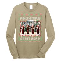 Santa Trump Dance Make Christmas Great Again Ugly Sweater Long Sleeve Shirt