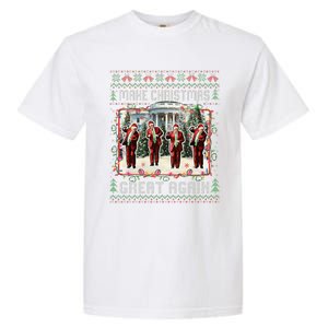 Santa Trump Dance Make Christmas Great Again Ugly Sweater Garment-Dyed Heavyweight T-Shirt