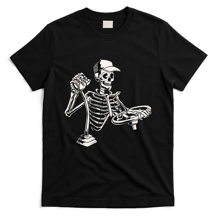 Skeleton Truck Driver Funny Big Trucking Trucker T-Shirt