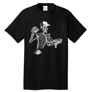 Skeleton Truck Driver Funny Big Trucking Trucker Tall T-Shirt