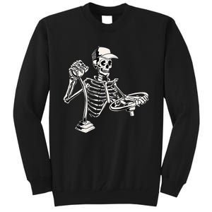 Skeleton Truck Driver Funny Big Trucking Trucker Tall Sweatshirt