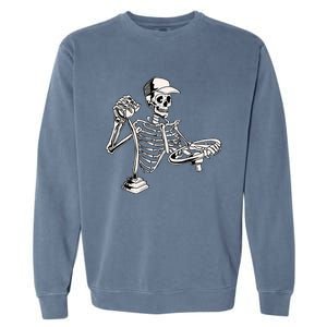 Skeleton Truck Driver Funny Big Trucking Trucker Garment-Dyed Sweatshirt