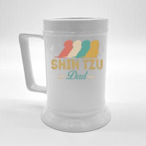 Shih Tzu Dog Retro Shih Tzu Lover Dad Grandpa Meaningful Gift Beer Stein