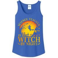 Science Teacherby Day Witch By Night Halloween Teachers Gift Ladies Essential Tank