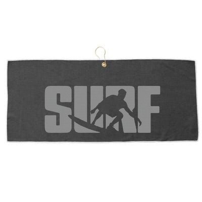 Surfing Themed Design For Surfer Surfing Large Microfiber Waffle Golf Towel