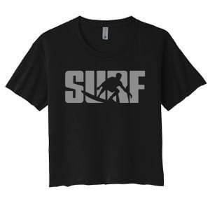 Surfing Themed Design For Surfer Surfing Women's Crop Top Tee